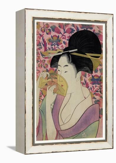 Transparent Comb Par Utamaro, Kitagawa (1753-1806), 1780S - Colour Woodcut - Private Collection-Kitagawa Utamaro-Framed Premier Image Canvas