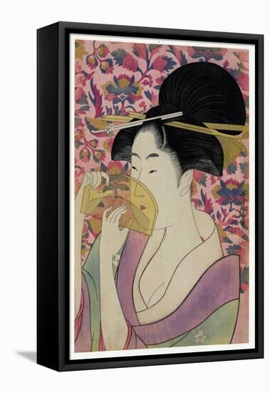 Transparent Comb Par Utamaro, Kitagawa (1753-1806), 1780S - Colour Woodcut - Private Collection-Kitagawa Utamaro-Framed Premier Image Canvas