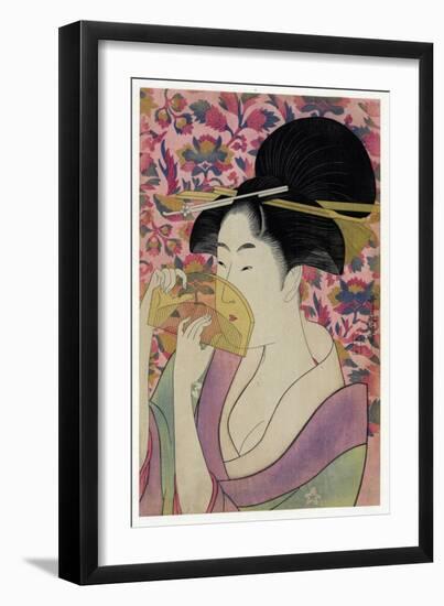 Transparent Comb Par Utamaro, Kitagawa (1753-1806), 1780S - Colour Woodcut - Private Collection-Kitagawa Utamaro-Framed Giclee Print