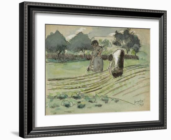 Transplanting and Watering-Julio González-Framed Giclee Print