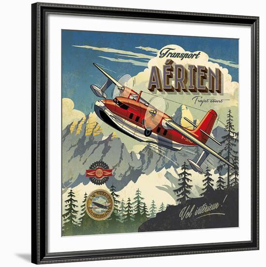 Transport aérien-Bruno Pozzo-Framed Art Print