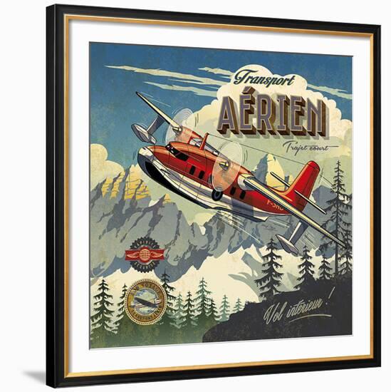 Transport aérien-Bruno Pozzo-Framed Art Print