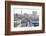 Transport Boats Lined Up at Dubai Creek, Dubai, United Arab Emirates, Middle East-Mark Mawson-Framed Photographic Print