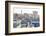 Transport Boats Lined Up at Dubai Creek, Dubai, United Arab Emirates, Middle East-Mark Mawson-Framed Photographic Print