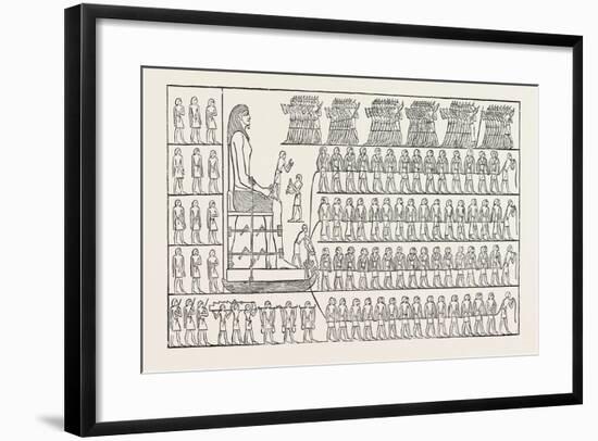 Transport of a Colossus, from a Tomb at El Bersheh. Egypt, 1879-null-Framed Giclee Print