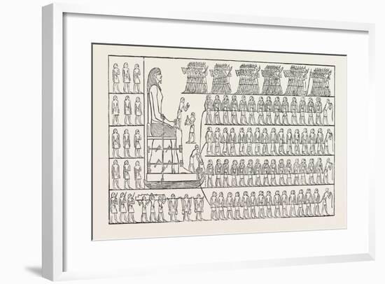 Transport of a Colossus, from a Tomb at El Bersheh. Egypt, 1879-null-Framed Giclee Print