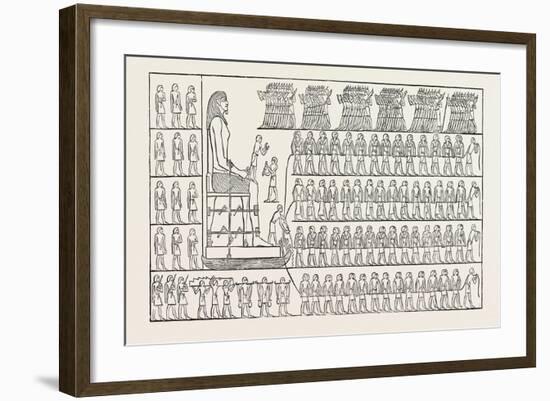 Transport of a Colossus, from a Tomb at El Bersheh. Egypt, 1879-null-Framed Giclee Print