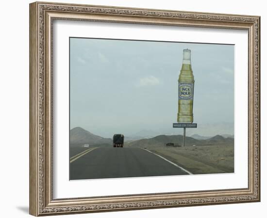 Transport Truck on the Pan American Highway in Northern Peru, South America-Aaron McCoy-Framed Photographic Print