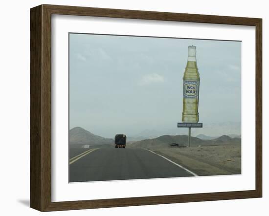 Transport Truck on the Pan American Highway in Northern Peru, South America-Aaron McCoy-Framed Photographic Print