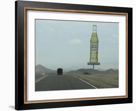 Transport Truck on the Pan American Highway in Northern Peru, South America-Aaron McCoy-Framed Photographic Print