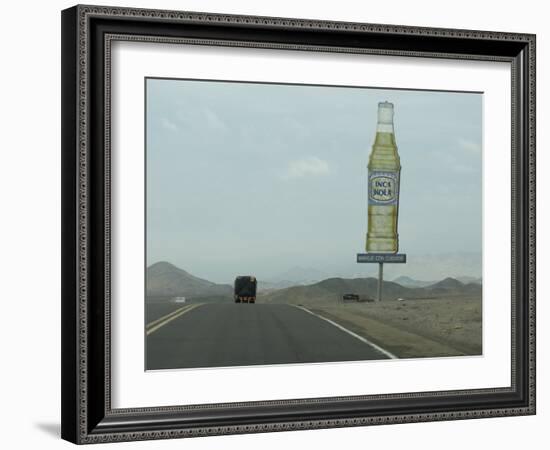 Transport Truck on the Pan American Highway in Northern Peru, South America-Aaron McCoy-Framed Photographic Print