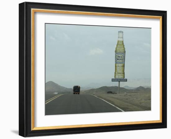 Transport Truck on the Pan American Highway in Northern Peru, South America-Aaron McCoy-Framed Photographic Print