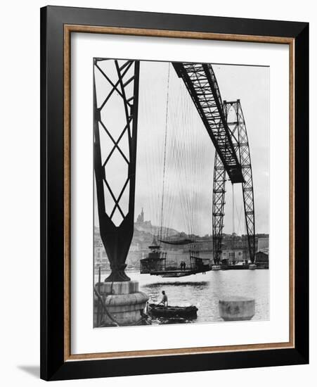 Transporter Bridge in Marseille-null-Framed Photographic Print