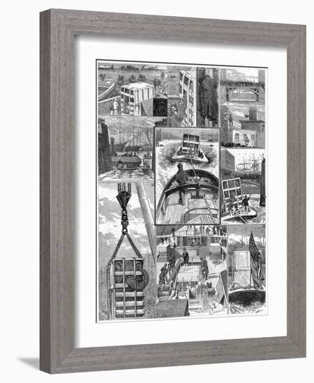 Transporting Jumbo the African Elephant to America, 1882-null-Framed Giclee Print