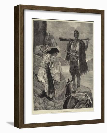 Transporting Supplies for Montenegrin Troops at Podgoritza-Richard Caton Woodville II-Framed Giclee Print