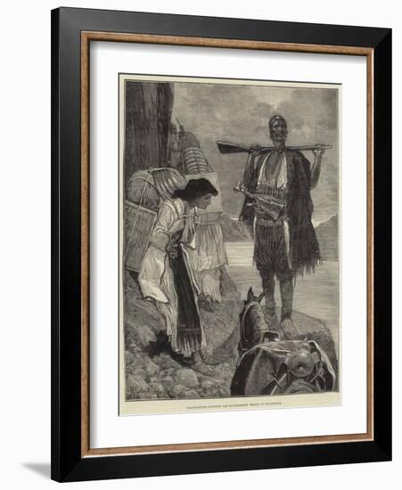 Transporting Supplies for Montenegrin Troops at Podgoritza-Richard Caton Woodville II-Framed Giclee Print