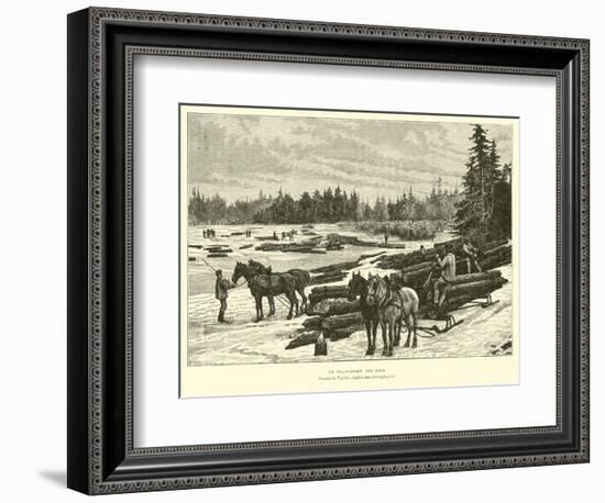 Transporting Timber-null-Framed Giclee Print