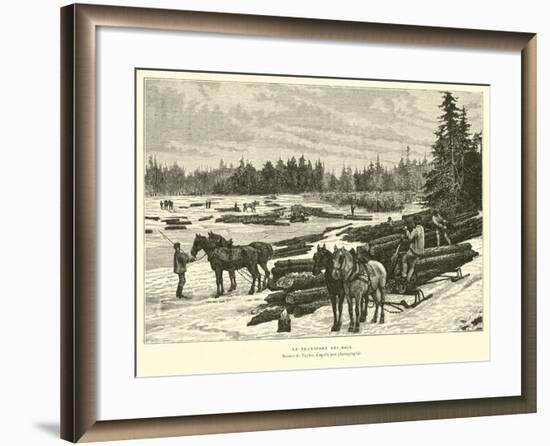 Transporting Timber-null-Framed Giclee Print