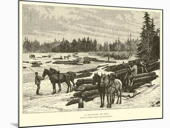 Transporting Timber-null-Mounted Giclee Print
