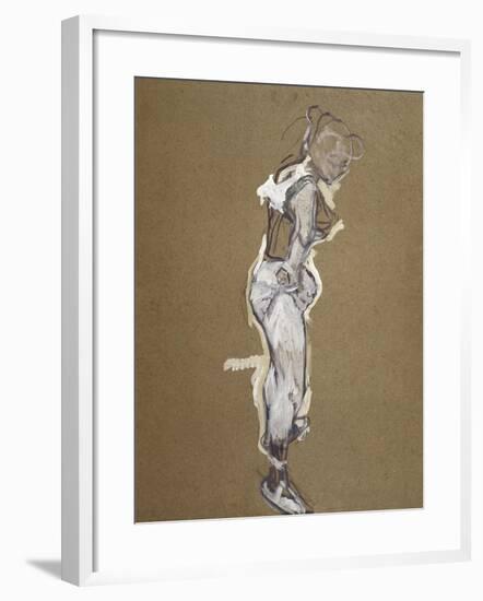 Trapeze Artist Dressing-Henri de Toulouse-Lautrec-Framed Art Print