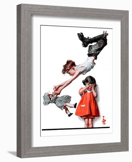 "Trapeze Artist,"September 20, 1924-Joseph Christian Leyendecker-Framed Giclee Print