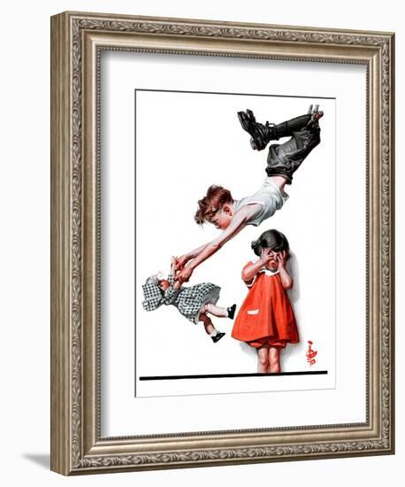 "Trapeze Artist,"September 20, 1924-Joseph Christian Leyendecker-Framed Giclee Print