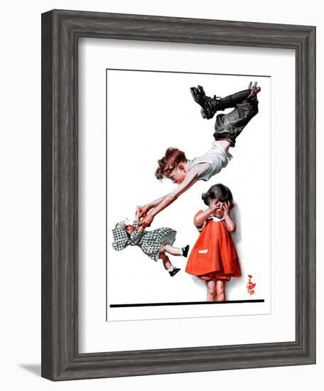 "Trapeze Artist,"September 20, 1924-Joseph Christian Leyendecker-Framed Giclee Print