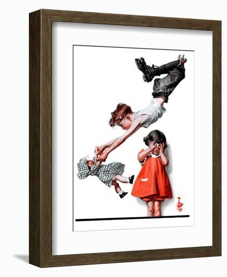 "Trapeze Artist,"September 20, 1924-Joseph Christian Leyendecker-Framed Giclee Print