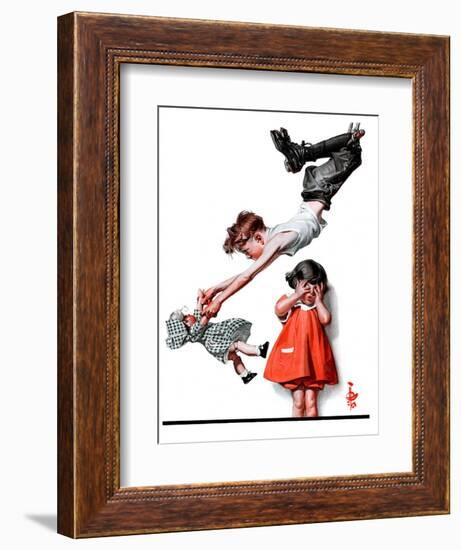 "Trapeze Artist,"September 20, 1924-Joseph Christian Leyendecker-Framed Giclee Print