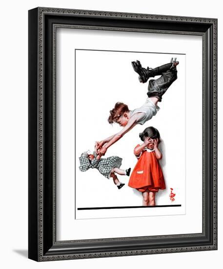 "Trapeze Artist,"September 20, 1924-Joseph Christian Leyendecker-Framed Giclee Print