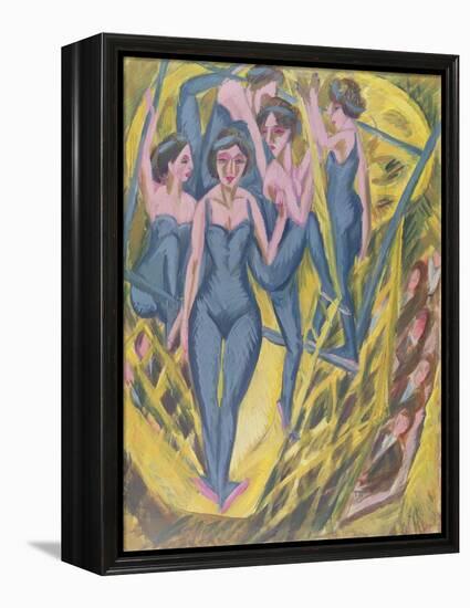 Trapeze Artists in Blue, 1914-Ernst Ludwig Kirchner-Framed Premier Image Canvas