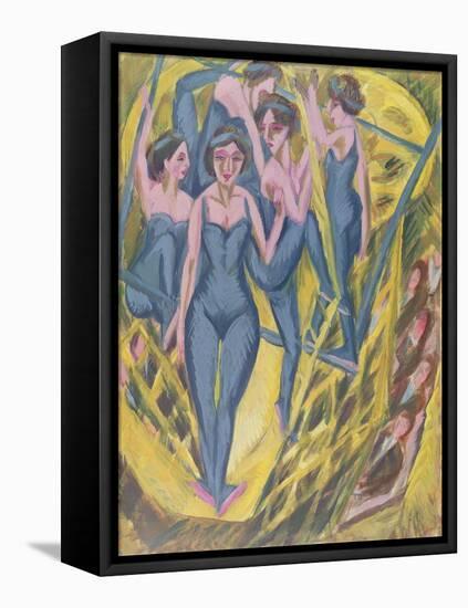 Trapeze Artists in Blue, 1914-Ernst Ludwig Kirchner-Framed Premier Image Canvas