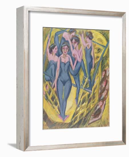 Trapeze Artists in Blue, 1914-Ernst Ludwig Kirchner-Framed Giclee Print