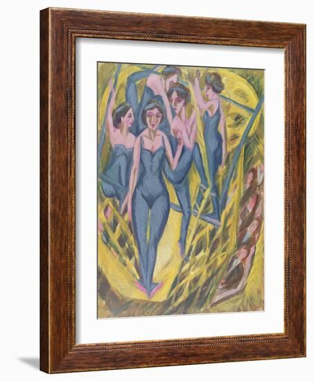 Trapeze Artists in Blue, 1914-Ernst Ludwig Kirchner-Framed Giclee Print