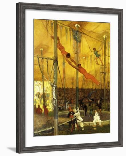 Trapeze Artists-Francis Luis Mora-Framed Giclee Print