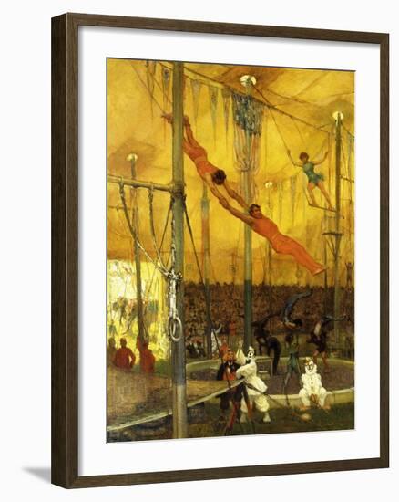 Trapeze Artists-Francis Luis Mora-Framed Giclee Print