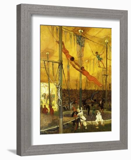 Trapeze Artists-Francis Luis Mora-Framed Giclee Print