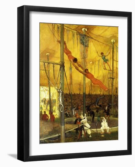 Trapeze Artists-Francis Luis Mora-Framed Giclee Print