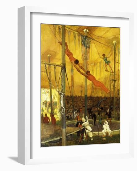 Trapeze Artists-Francis Luis Mora-Framed Giclee Print