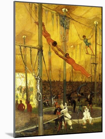 Trapeze Artists-Francis Luis Mora-Mounted Giclee Print