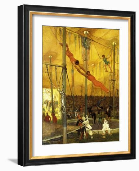 Trapeze Artists-Francis Luis Mora-Framed Giclee Print