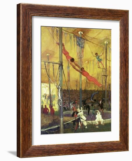 Trapeze Artists-Francis Luis Mora-Framed Giclee Print