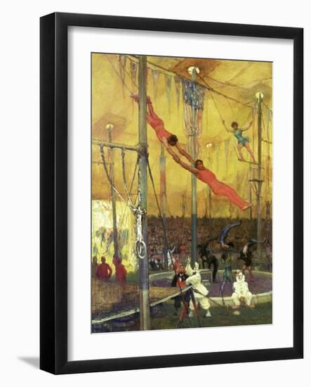 Trapeze Artists-Francis Luis Mora-Framed Giclee Print