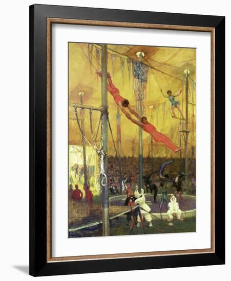 Trapeze Artists-Francis Luis Mora-Framed Giclee Print