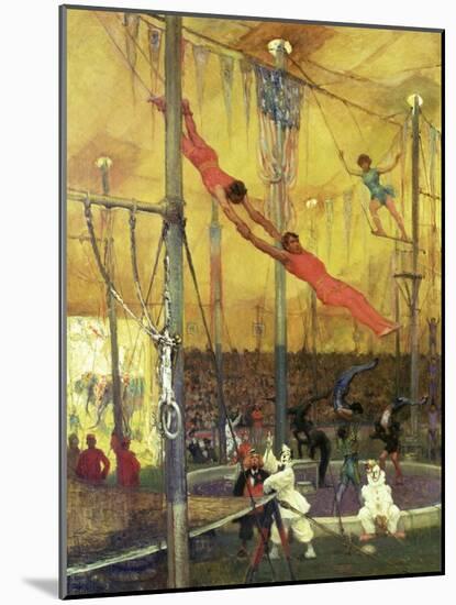 Trapeze Artists-Francis Luis Mora-Mounted Giclee Print