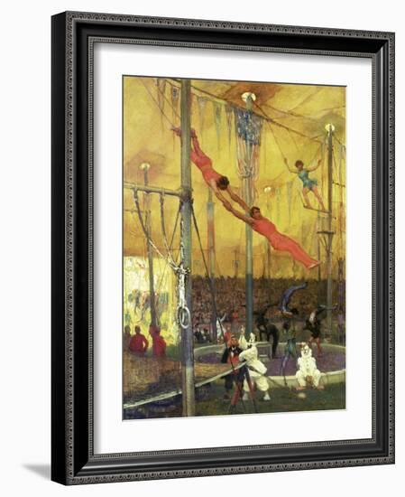 Trapeze Artists-Francis Luis Mora-Framed Giclee Print