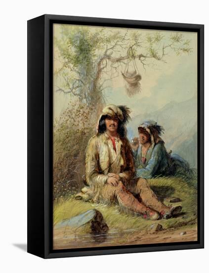 Trappers, 1858-Alfred Jacob Miller-Framed Premier Image Canvas