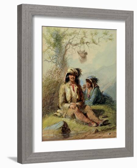 Trappers, 1858-Alfred Jacob Miller-Framed Giclee Print