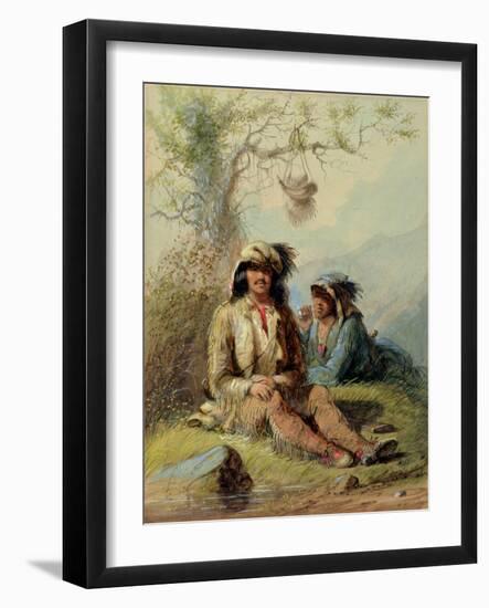 Trappers, 1858-Alfred Jacob Miller-Framed Giclee Print