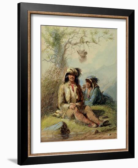 Trappers, 1858-Alfred Jacob Miller-Framed Giclee Print